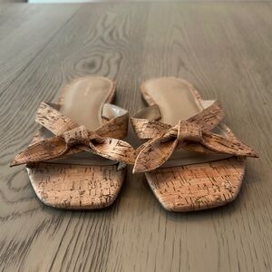 Ann Taylor Cork Knot Sandals - Tan